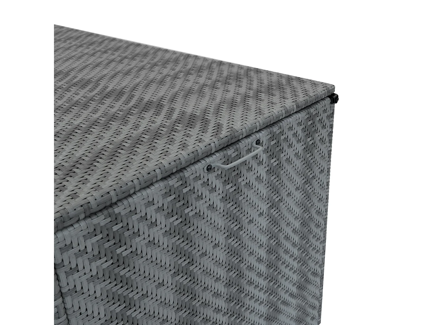 Rattan Garten-Aufbewahrungsbox Serafina Grau – 700L Kissenbox | Decken, Werkzeuge, Spielzeug & Möbel