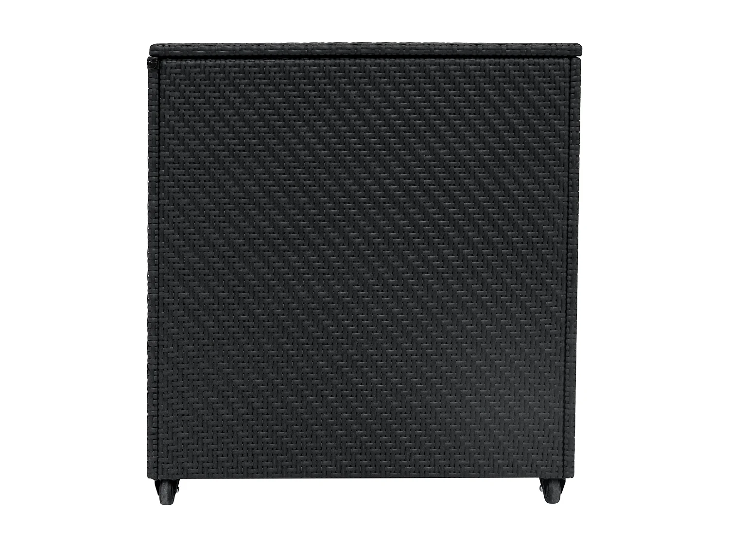 Coffre de Rangement 700L en Rotin Noir Extérieur Coussin Large Terrasse
