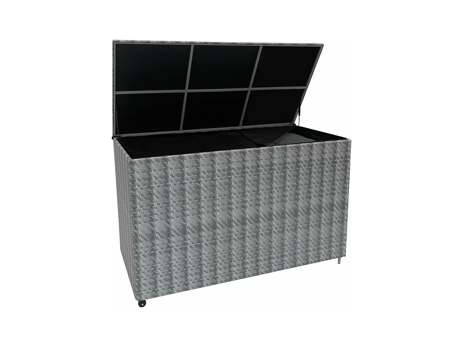 Rattan Garten-Aufbewahrungsbox Serafina Grau – 996L Kissenbox | Decken, Werkzeuge, Spielzeug & Möbel