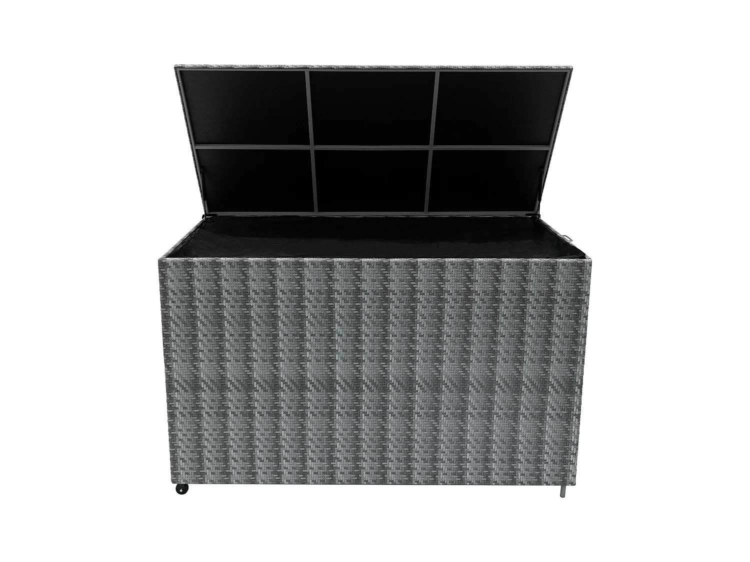 Rattan Garten-Aufbewahrungsbox Serafina Grau – 996L Kissenbox | Decken, Werkzeuge, Spielzeug & Möbel