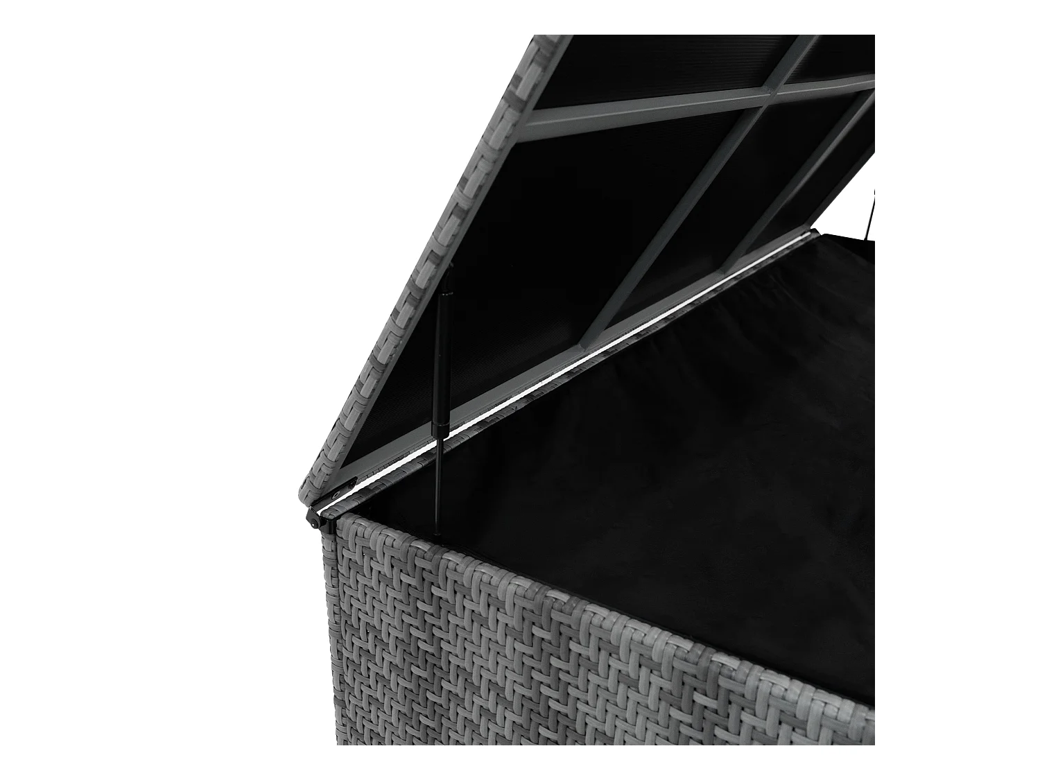 Rattan Garten-Aufbewahrungsbox Serafina Grau – 996L Kissenbox | Decken, Werkzeuge, Spielzeug & Möbel