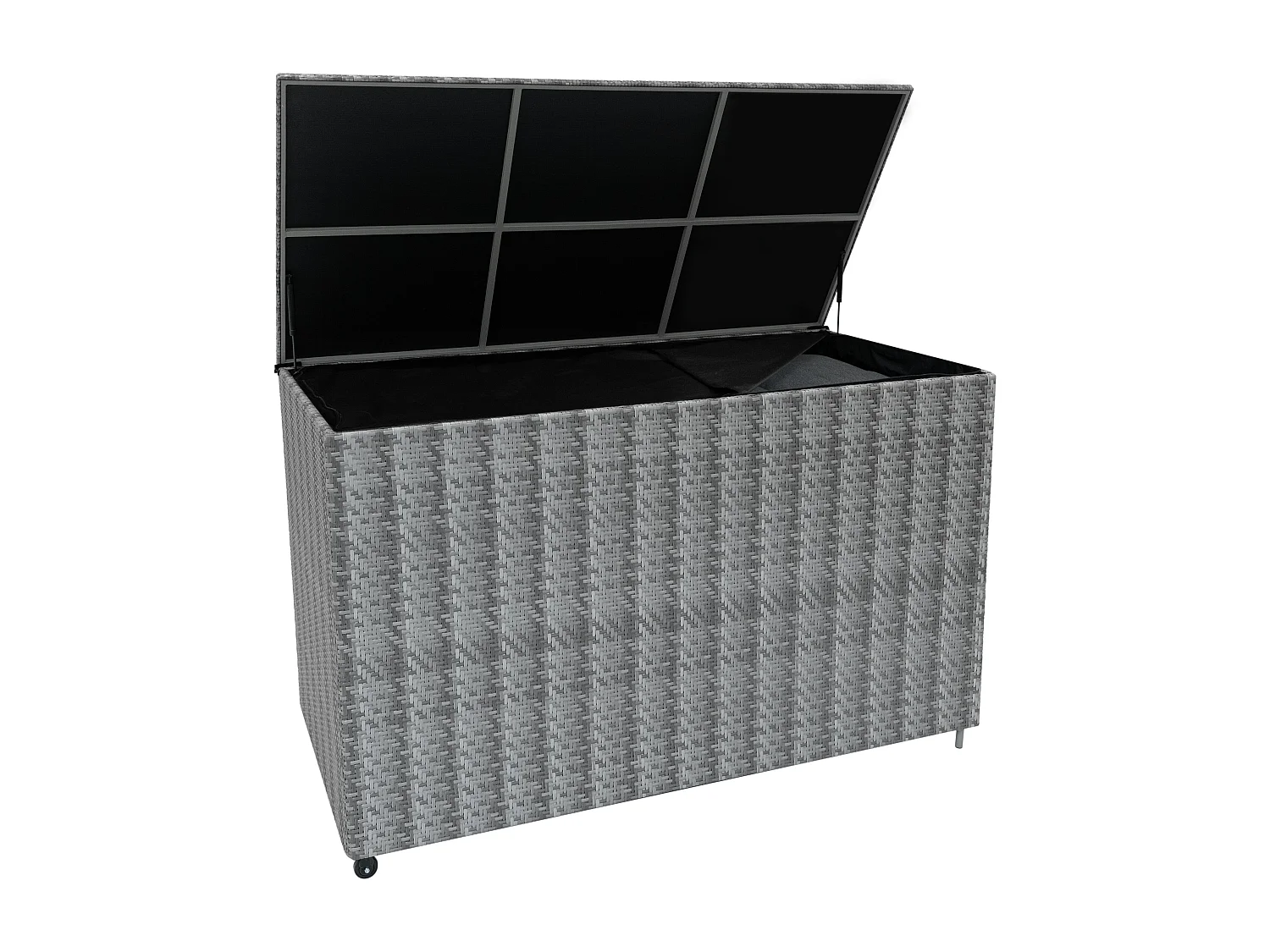 Rattan Garten-Aufbewahrungsbox Serafina Grau – 996L Kissenbox | Decken, Werkzeuge, Spielzeug & Möbel