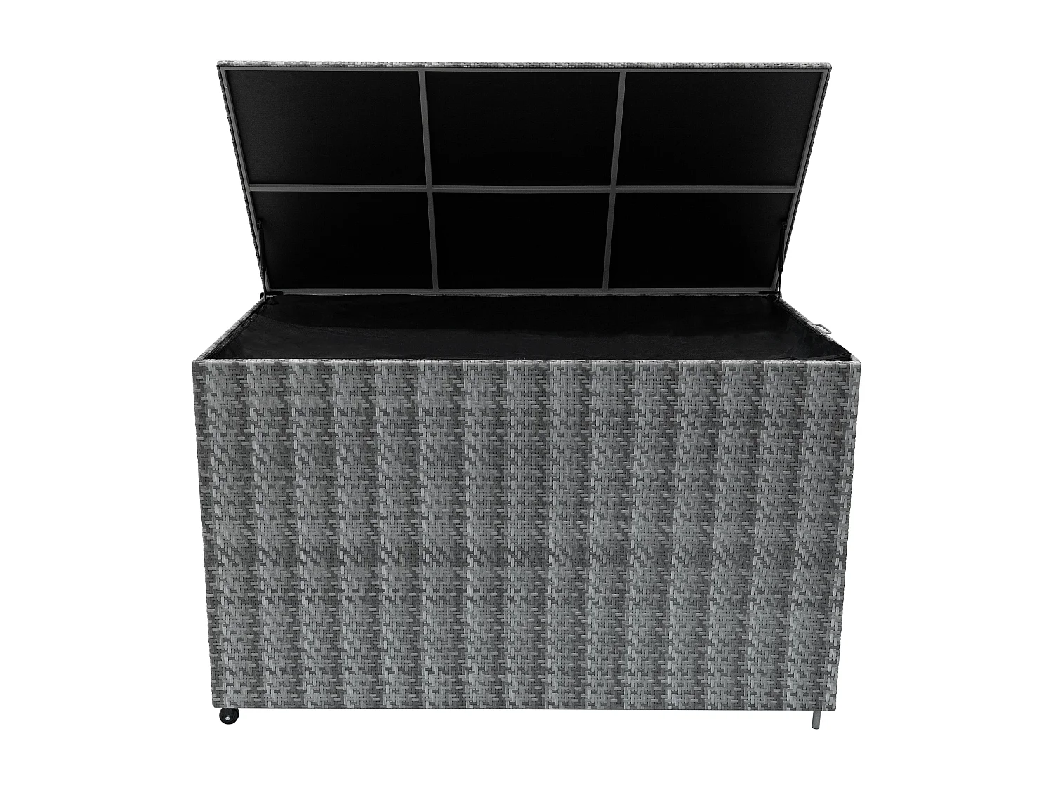 Rattan Garten-Aufbewahrungsbox Serafina Grau – 996L Kissenbox | Decken, Werkzeuge, Spielzeug & Möbel