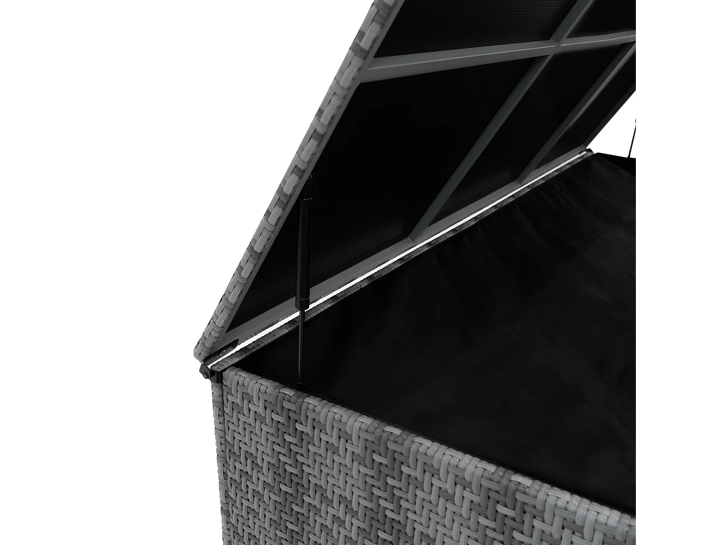 Rattan Garten-Aufbewahrungsbox Serafina Grau – 996L Kissenbox | Decken, Werkzeuge, Spielzeug & Möbel