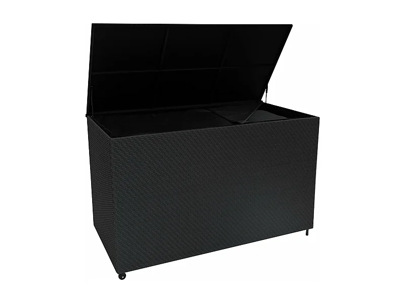 Rattan Garten-Aufbewahrungsbox Serafina Schwarz – 996L Kissenbox | Decken, Werkzeuge, Spielzeug & Möbel