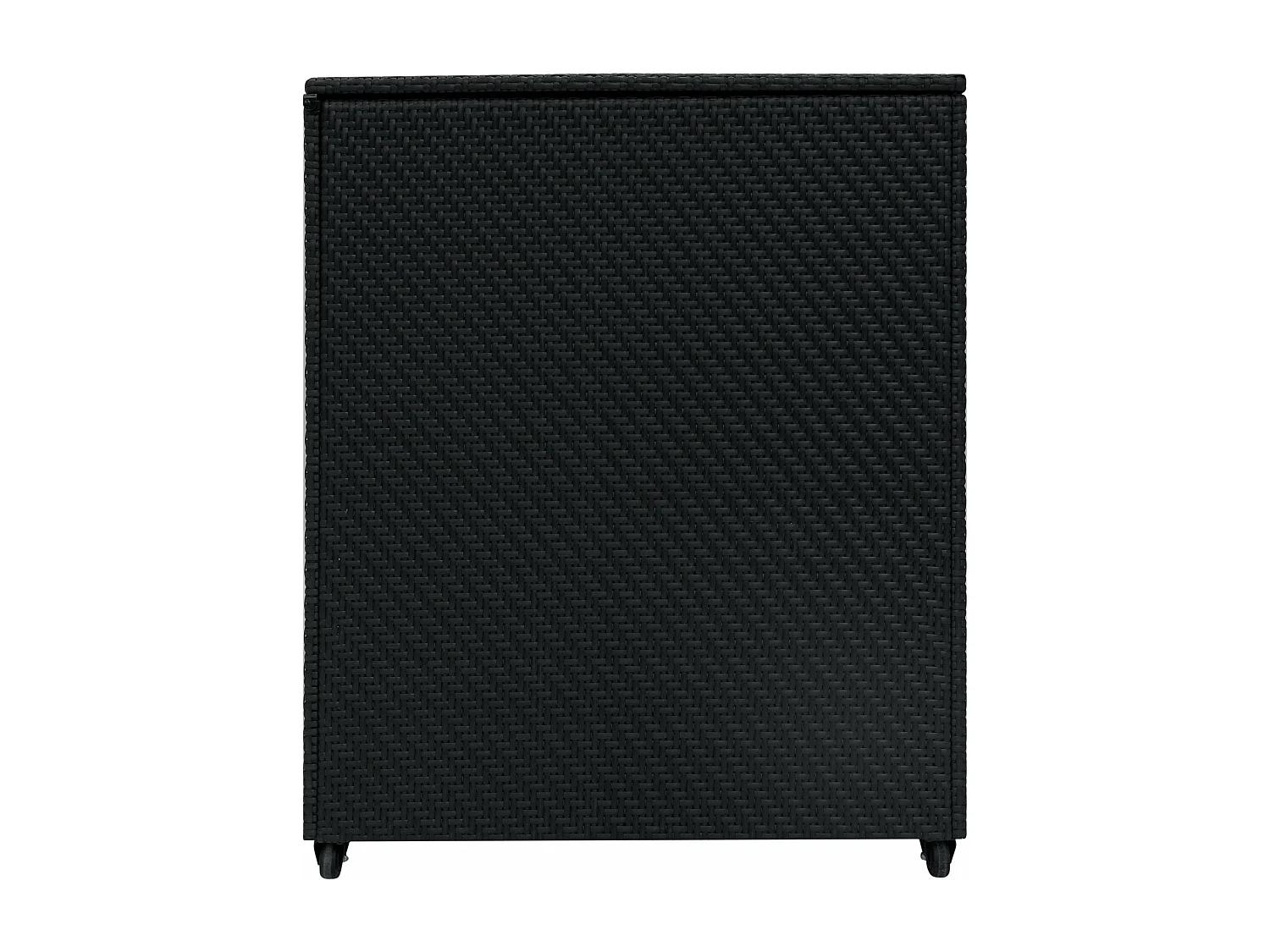 Coffre de Rangement 996L en Rotin Noir Extérieur Coussin Large Terrasse