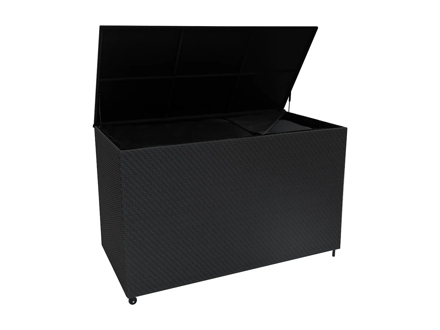 Rattan Garten-Aufbewahrungsbox Serafina Schwarz – 996L Kissenbox | Decken, Werkzeuge, Spielzeug & Möbel