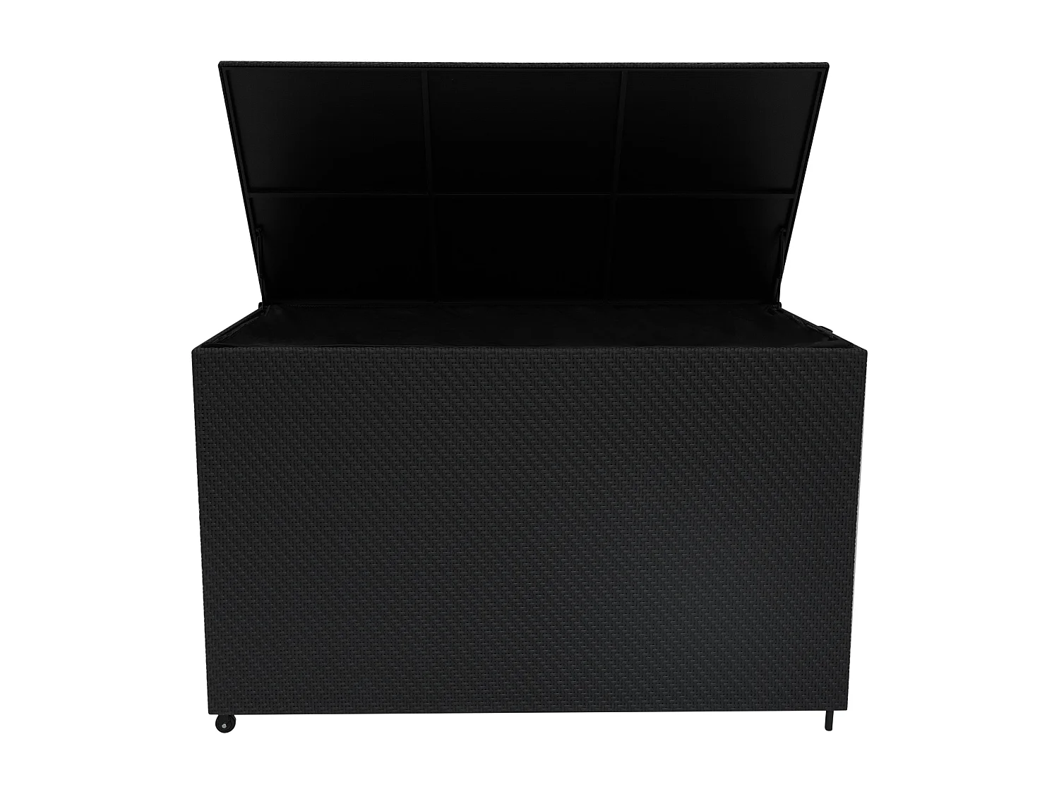 Rattan Garten-Aufbewahrungsbox Serafina Schwarz – 996L Kissenbox | Decken, Werkzeuge, Spielzeug & Möbel