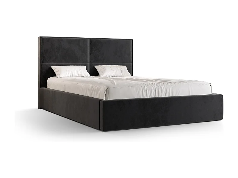 Polsterbett APOLLO 160x200 monolith 97 TOP ANGEBOT mit Kopfteile, gepolstertes, - Matratze und mit Aufbewahrung unter Bett