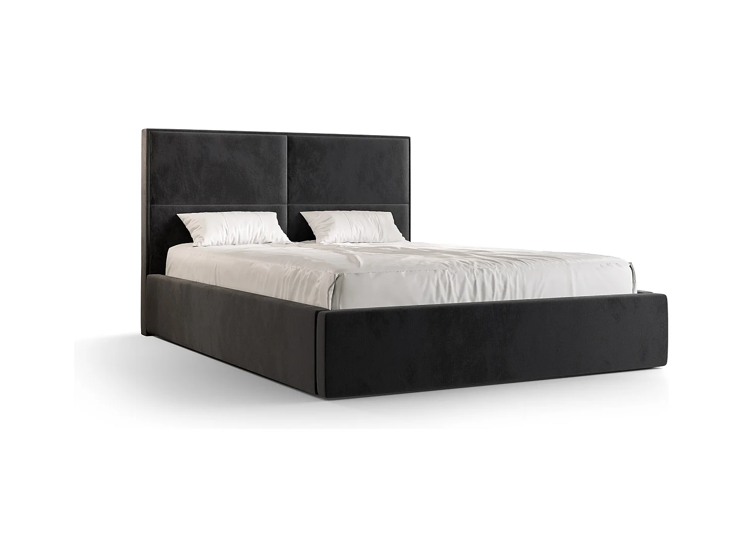 Polsterbett APOLLO 140x200 monolith 97 TOP ANGEBOT mit Kopfteile, gepolstertes, - Matratze und mit Aufbewahrung unter Bett
