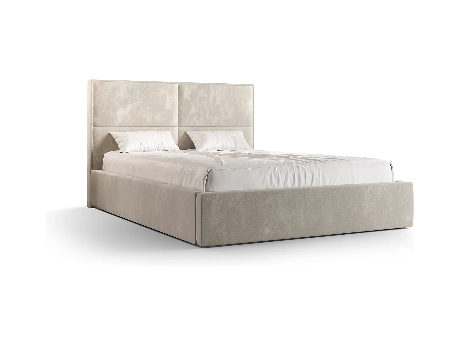 Polsterbett APOLLO 140x200 monolith 02 TOP ANGEBOT mit Kopfteile, gepolstertes, - Matratze und mit Aufbewahrung unter Bett