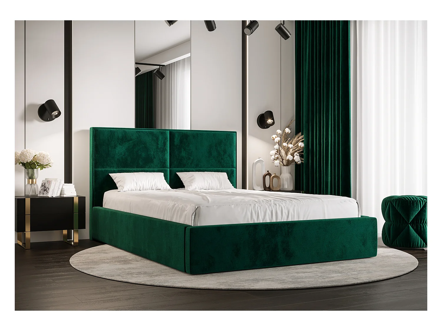 Łóżko tapicerowane APOLLO 90x200 monolith 37