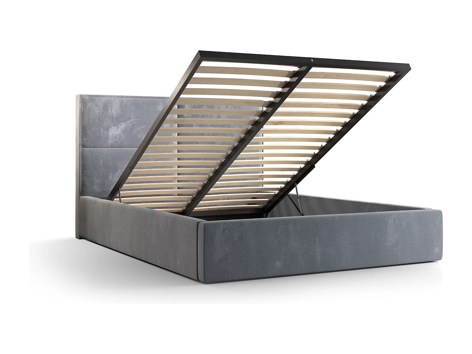 Polsterbett APOLLO 120x200 monolith 15 TOP ANGEBOT mit Kopfteile, gepolstertes, - Matratze und mit Aufbewahrung unter Bett