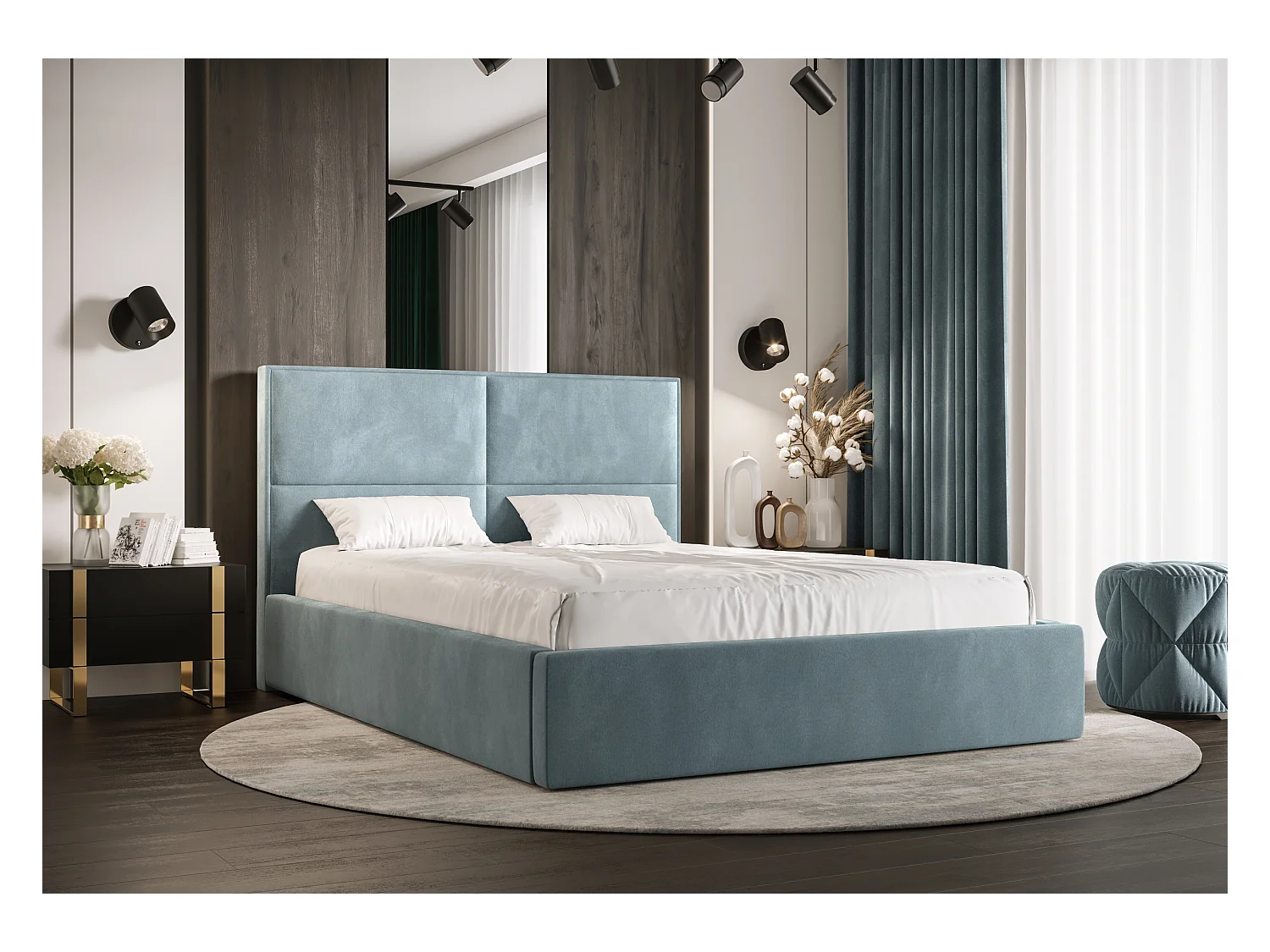 Łóżko tapicerowane APOLLO 180x200 monolith 72