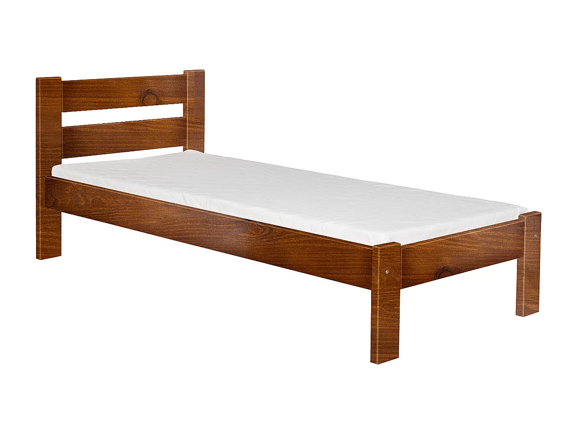 Łóżko 90x200 drewniane Aron, kolor kasztan