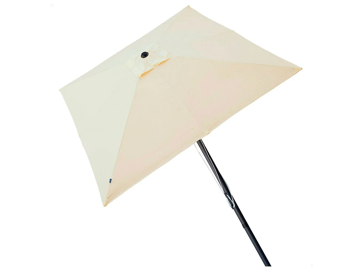 Sombrilla cuadrada Aktive Garden con poleas protección UV50 crema 300x300 cm