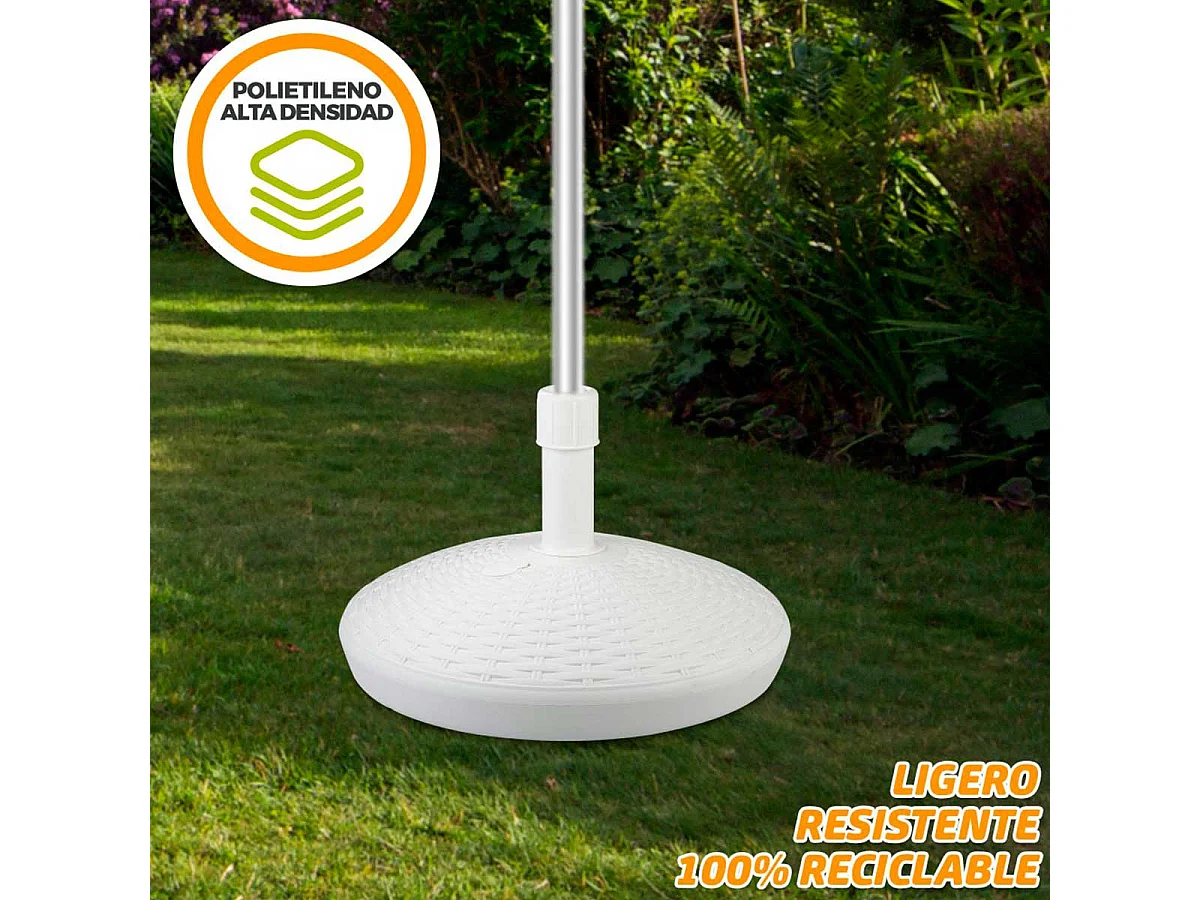Base para sombrilla Aktive forma circular 30kg blanco 35xØ58 cm
