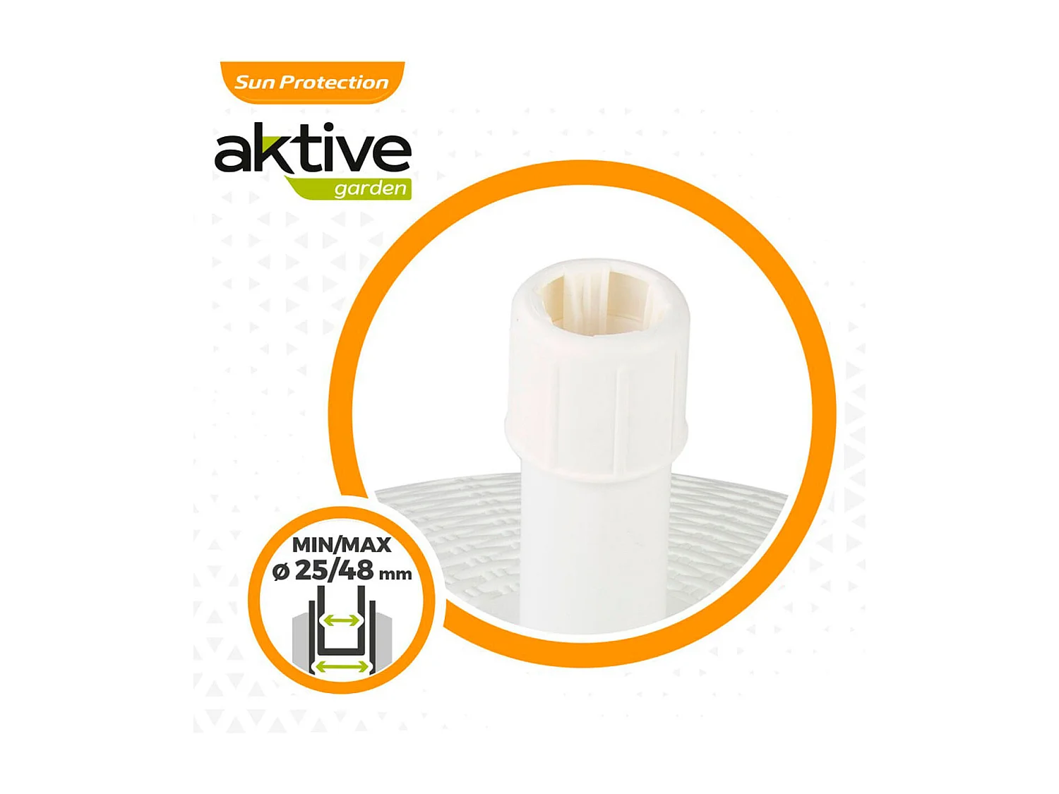 Base para sombrilla Aktive forma circular 30kg blanco 35xØ58 cm