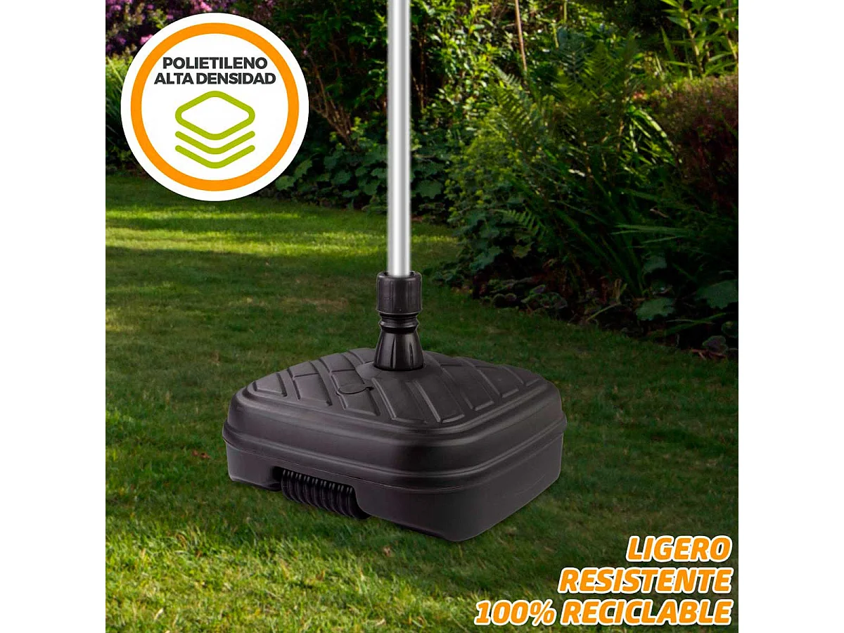 Base para sombrilla Aktive Garden forma cuadrada 48kg antracita 40x56x56 cm
