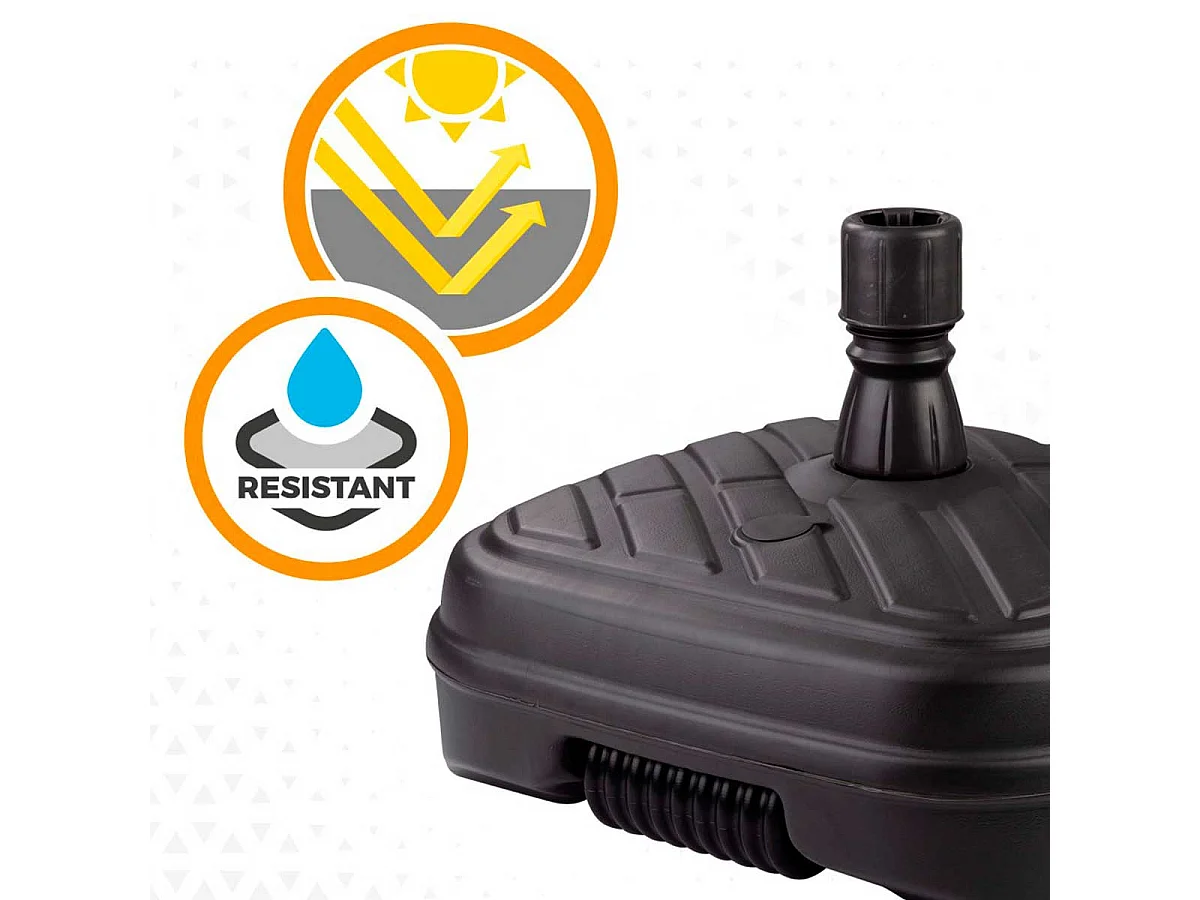 Base para sombrilla Aktive Garden forma cuadrada 48kg antracita 40x56x56 cm