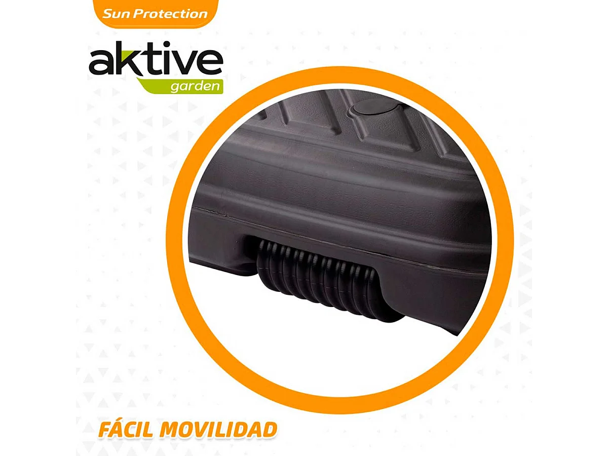 Base para sombrilla Aktive Garden forma cuadrada 48kg antracita 40x56x56 cm