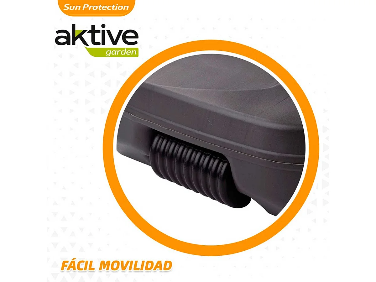 Base para sombrilla Aktive Garden forma cuadrada 37kg antracita 39xØ52 cm