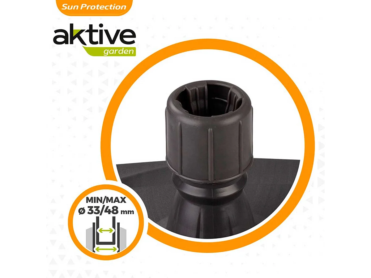 Base para sombrilla Aktive Garden forma cuadrada 37kg antracita 39xØ52 cm