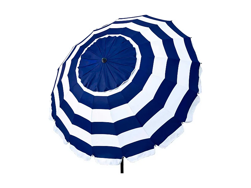 Sombrilla Air Max Aktive Beach altura regulable protección UV50 azul/blanco Ø240 cm