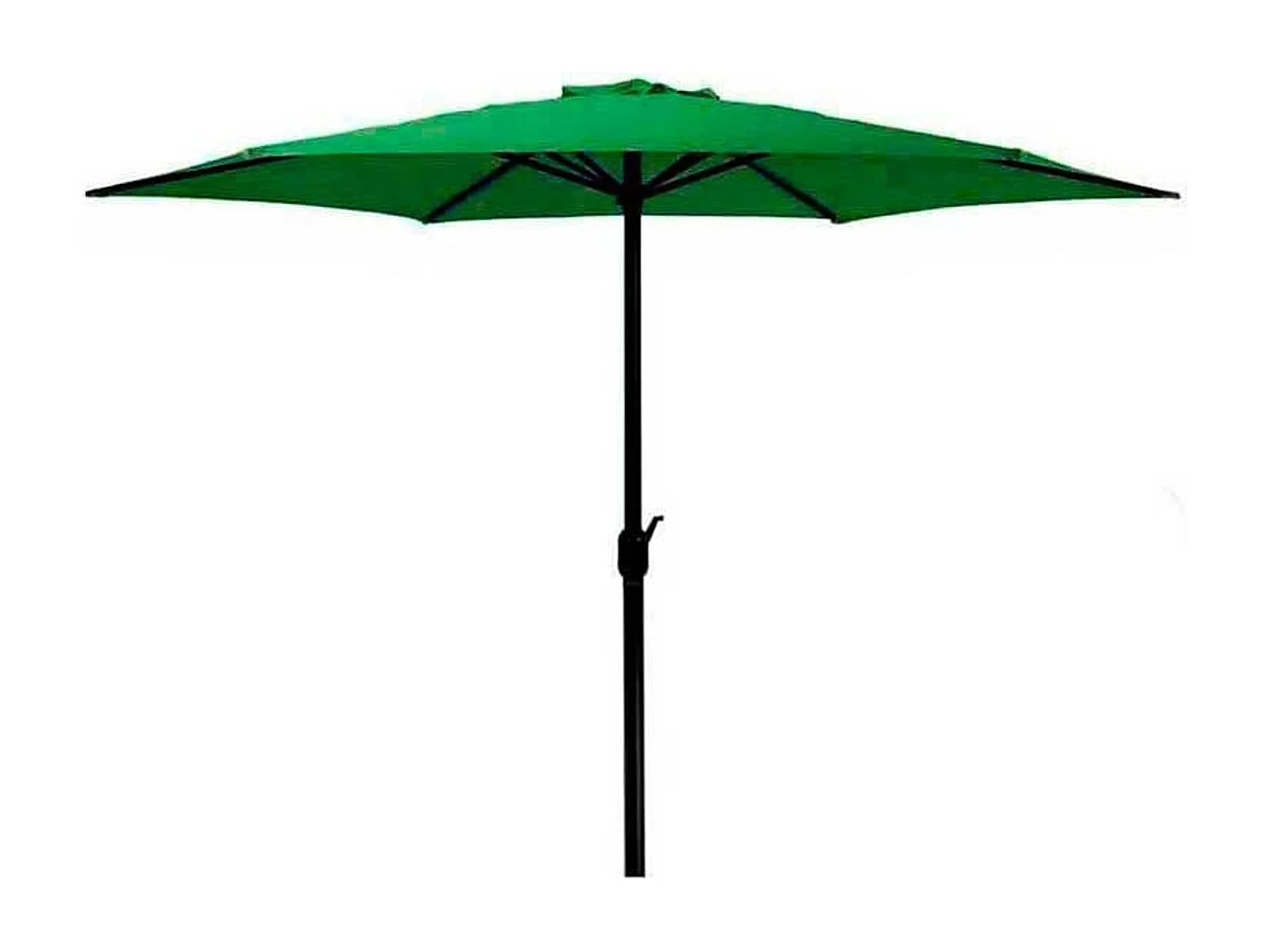 Sombrilla con manivela verde/gris mate Ø300x248 cm