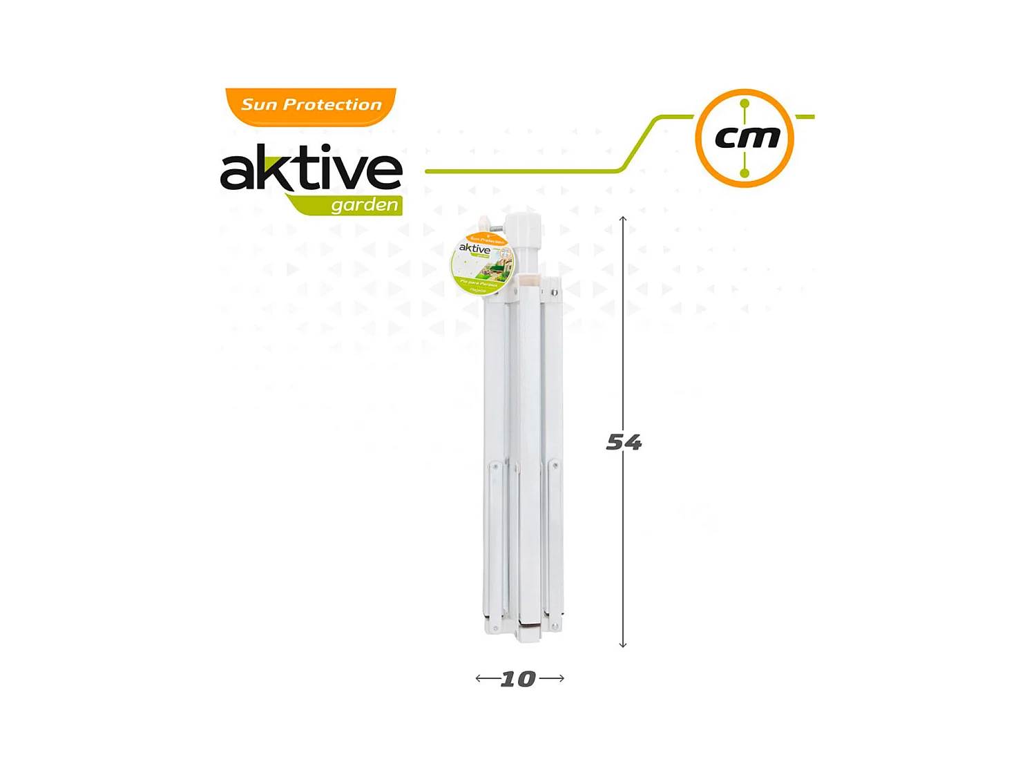 Base de sombrilla Aktive Garden plegable 4 patas 25/32mm blanco Ø65x60,5 cm