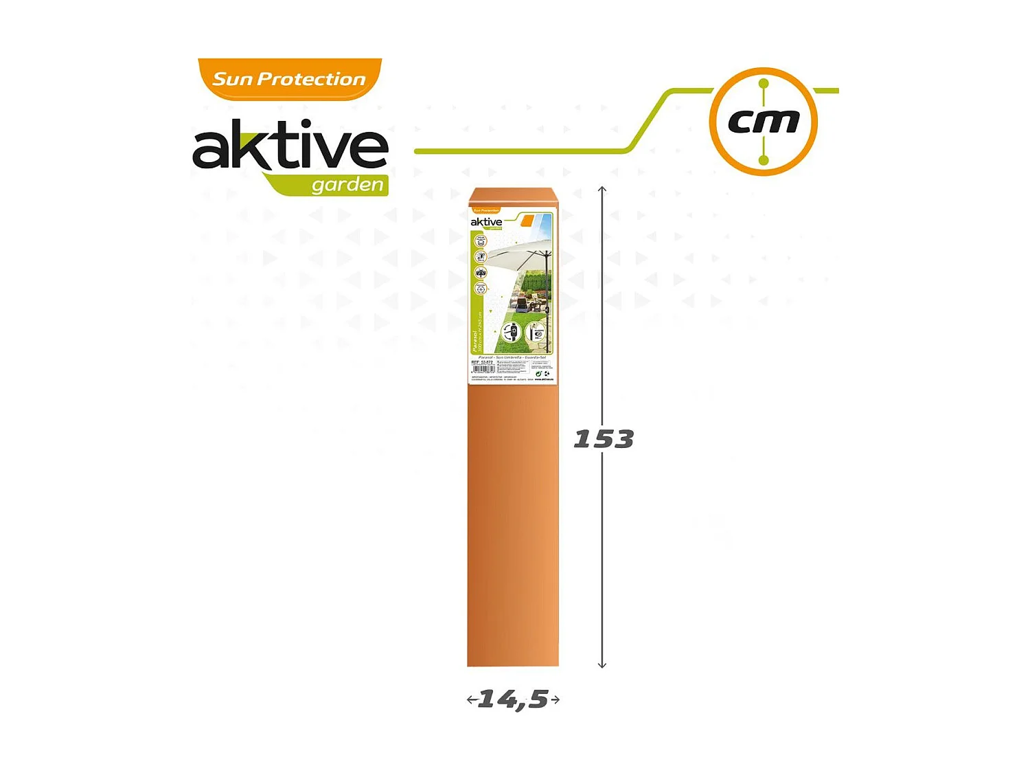 Sombrilla de jardín Aktive con manivela + ventilación beige Ø300 cm