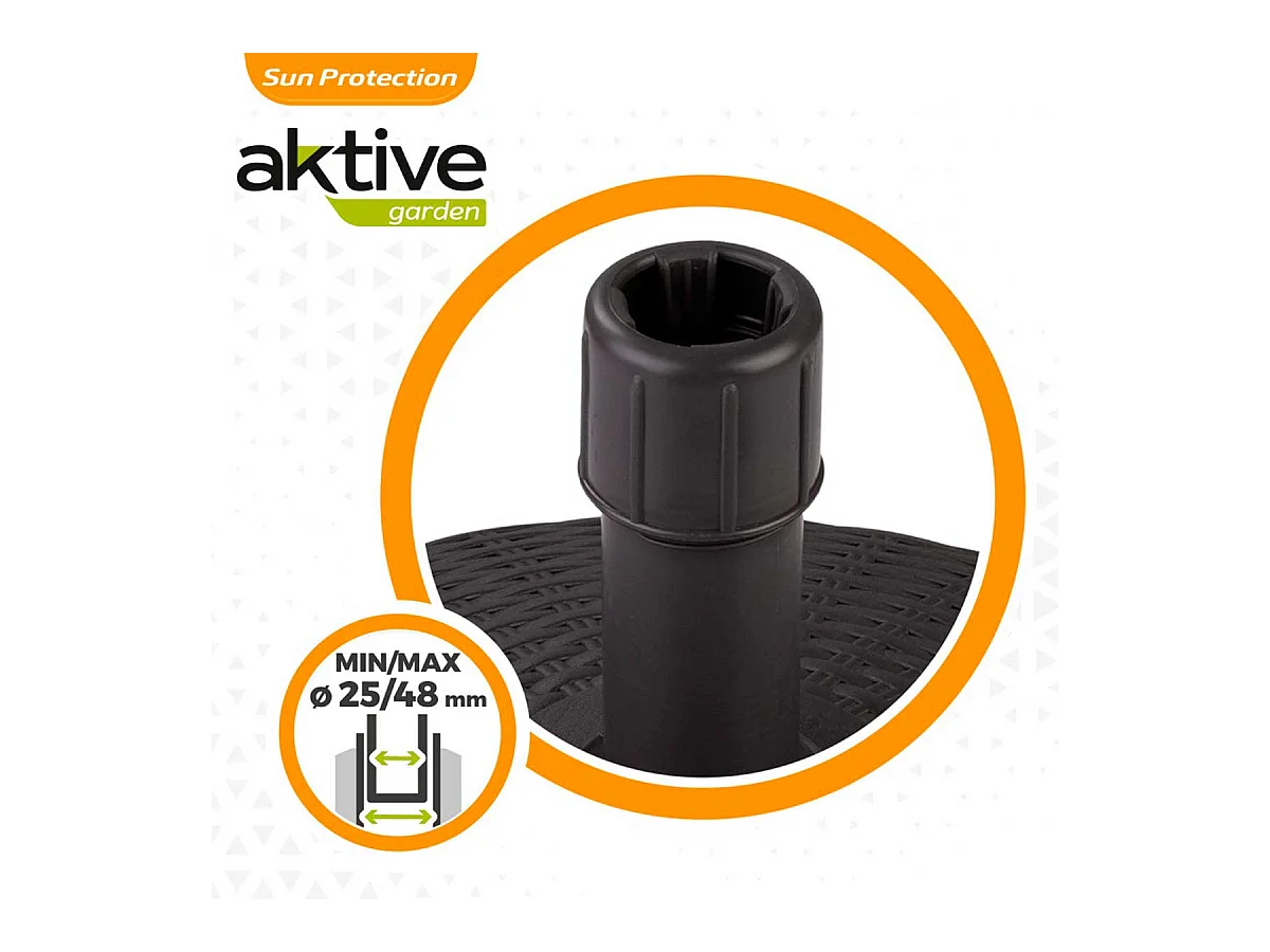 Base para sombrilla Aktive Garden forma redonda 30kg antracita 35xØ58 cm