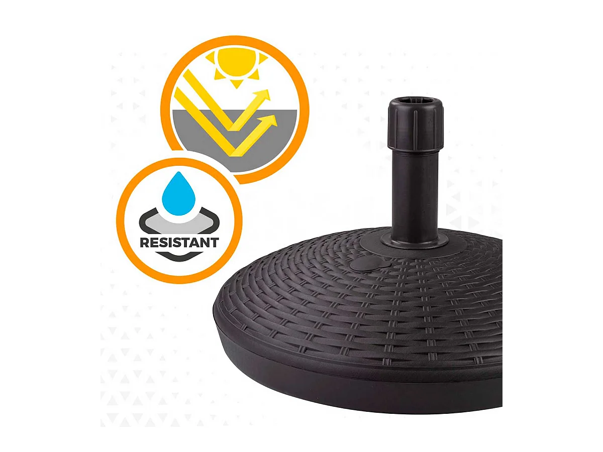 Base para sombrilla Aktive Garden forma redonda 30kg antracita 35xØ58 cm