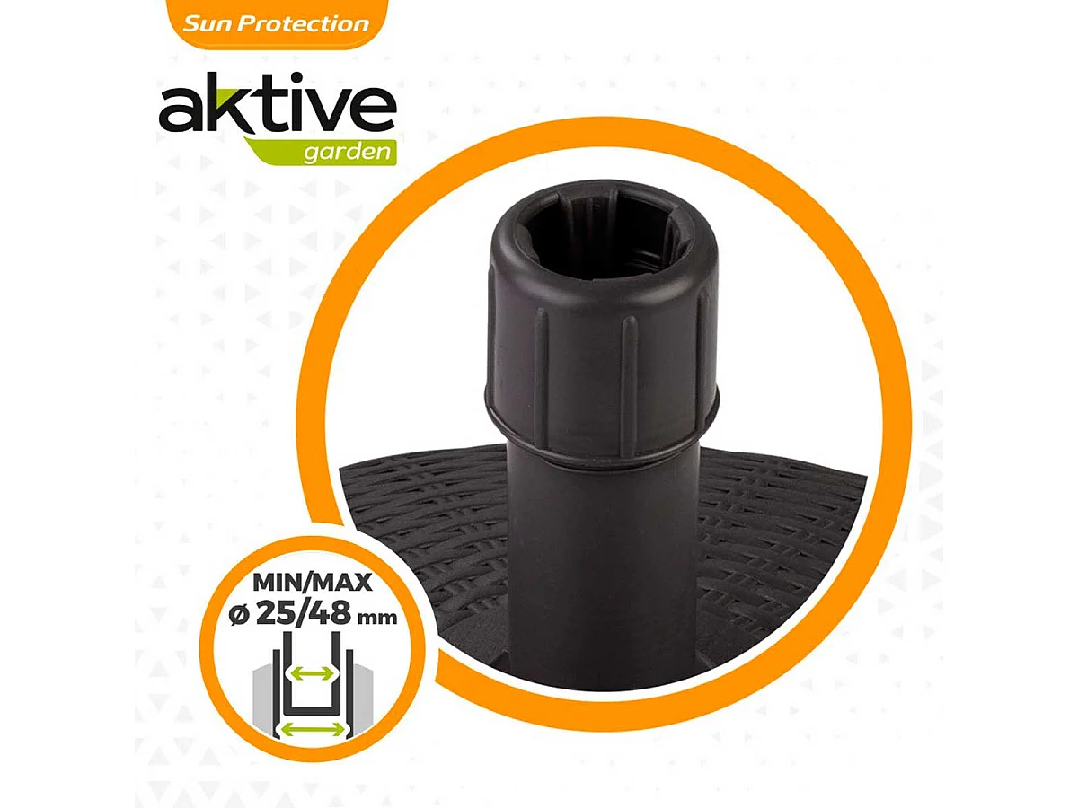 Base para sombrilla Aktive Garden forma redonda 30kg antracita 35xØ58 cm
