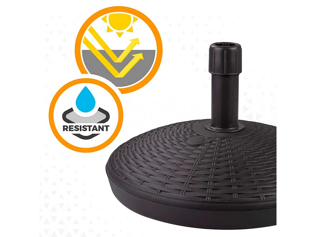 Base para sombrilla Aktive Garden forma redonda 30kg antracita 35xØ58 cm