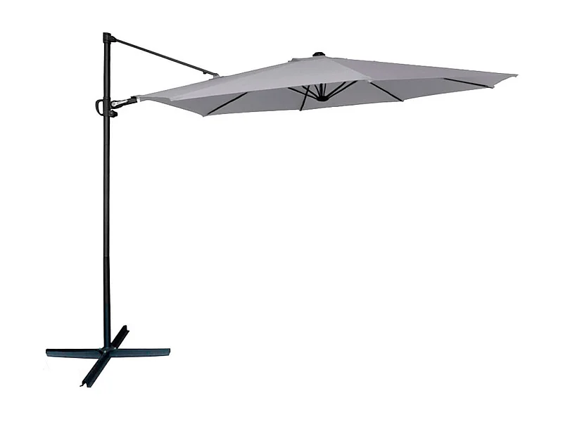 Parasol excéntrico Roma Aktive Garden con mástil de aluminio gris Ø300  cm