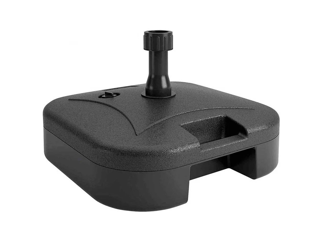 Base para sombrilla Aktive Garden forma cuadrada con asa 19kg negro 13x44x44 cm