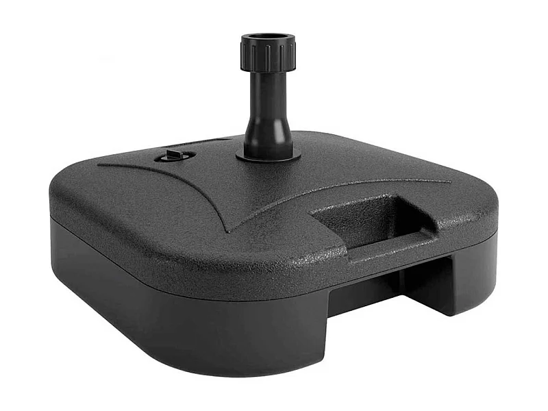 Base para sombrilla Aktive Garden forma cuadrada con asa 19kg negro 13x44x44 cm