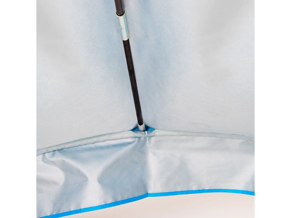 Carpa de camping Aktive 2 personas protección UV + bolsillo azul 360x120 cm