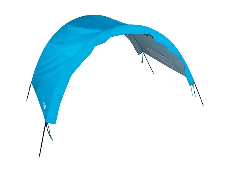 Carpa de camping Aktive 2 personas protección UV + bolsillo azul 360x120 cm