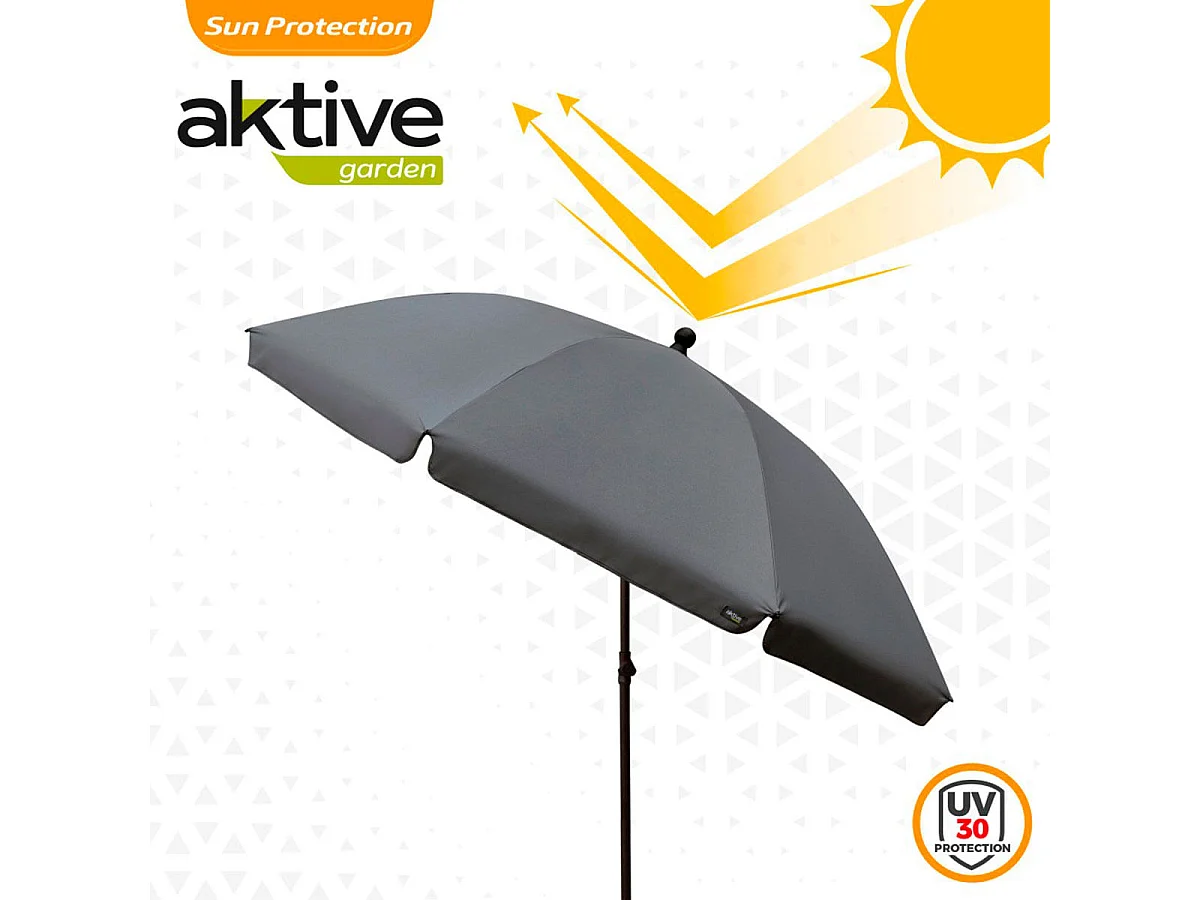Sombrilla de jardín Aktive con protección UV gris Ø240cm
