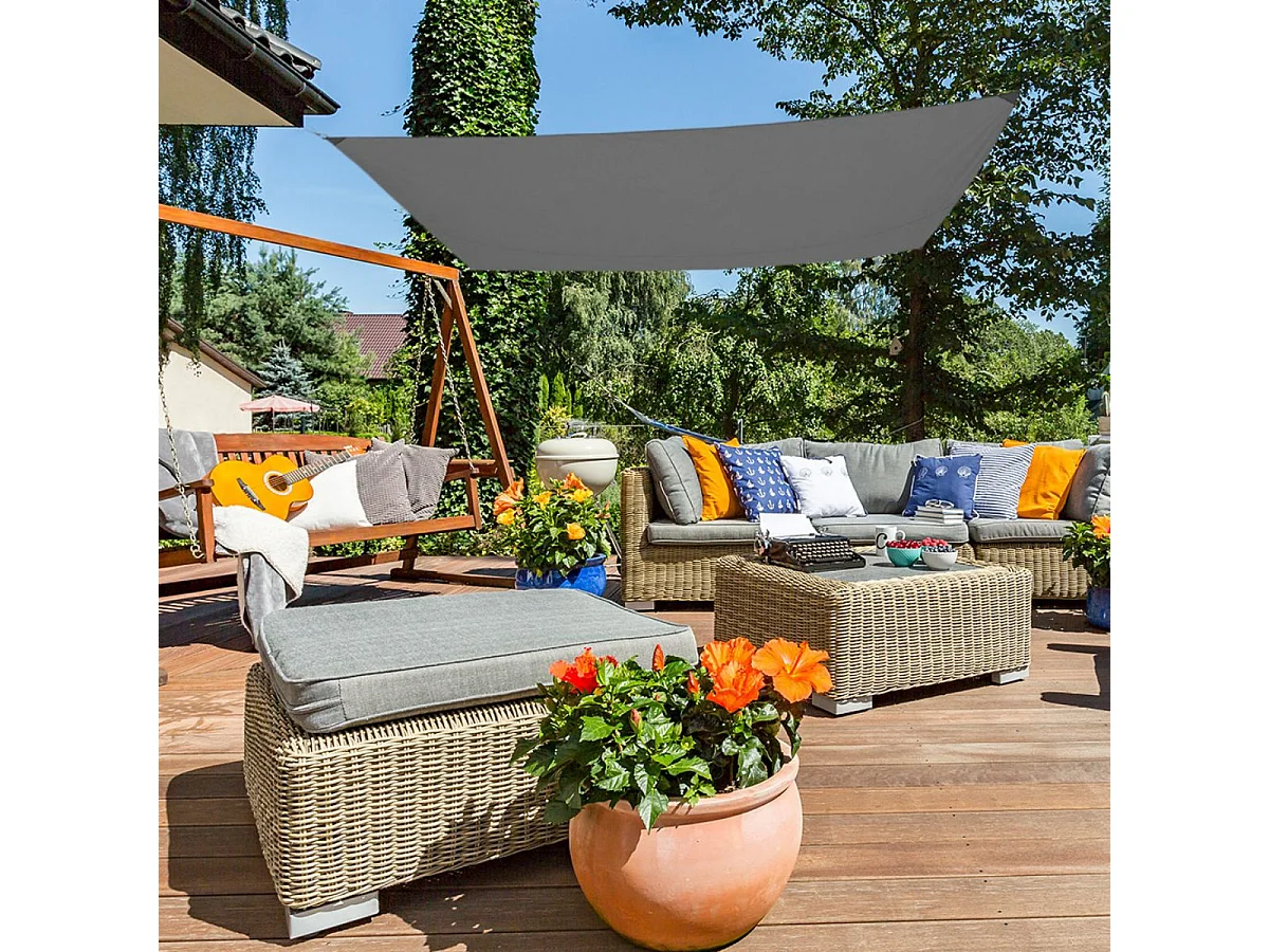 Toldo vela Aktive rectangular antracita 300x400 cm