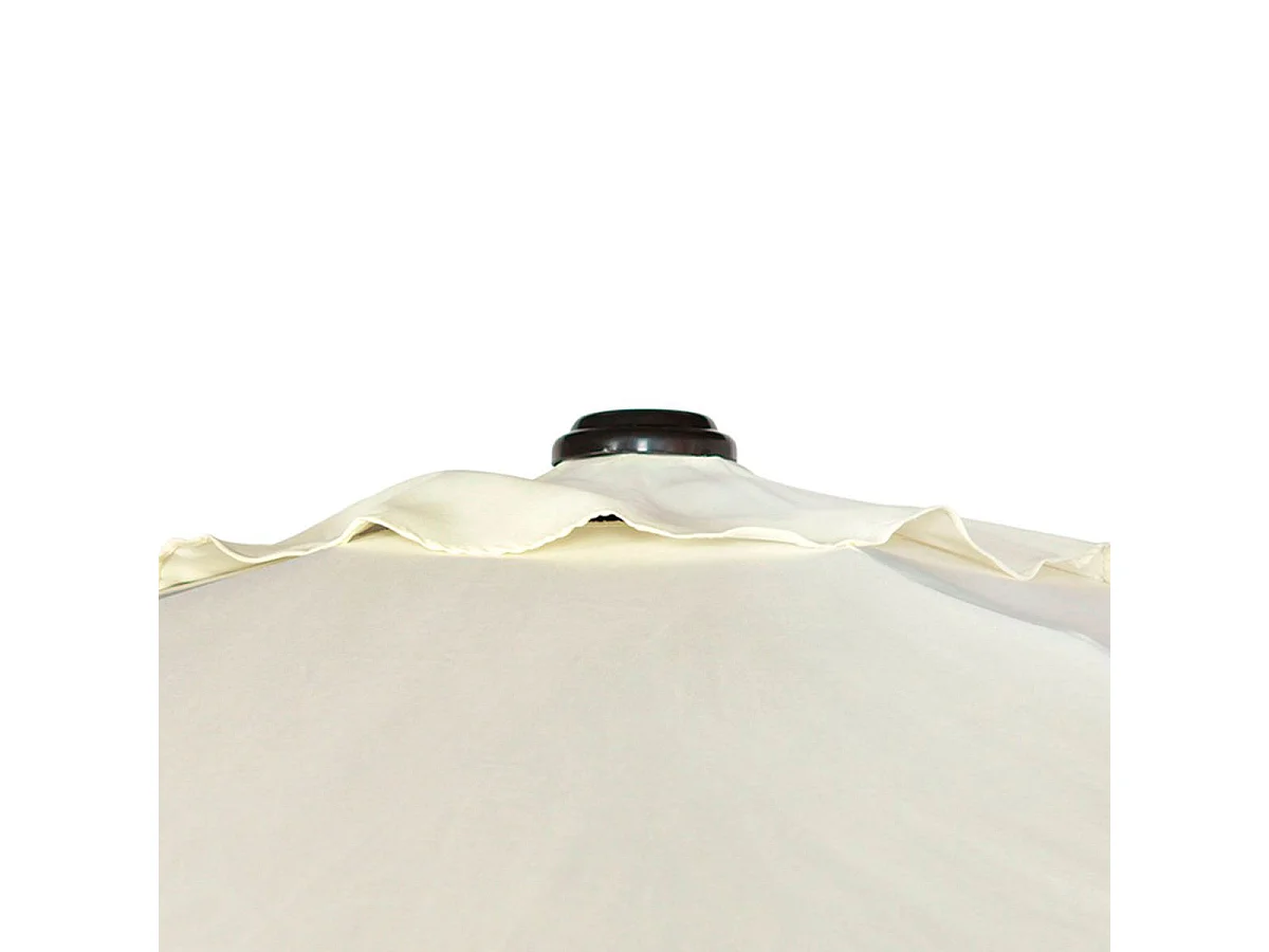 Sombrilla cuadrada Aktive Garden con doble techo mastil aluminio Ø48 mm crema 275x300x300 cm