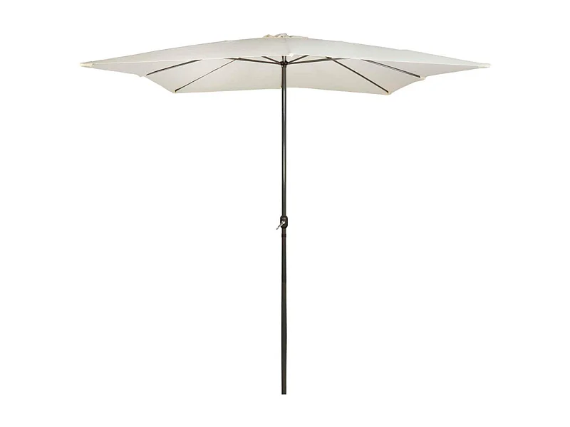 Sombrilla cuadrada Aktive Garden con doble techo mastil aluminio Ø48 mm crema 275x300x300 cm