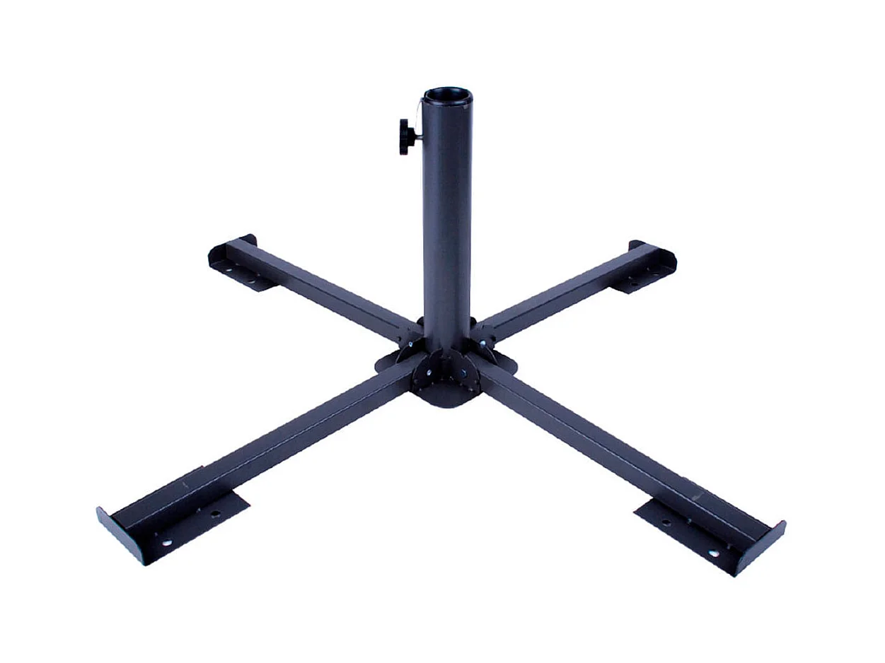 Base de sombrilla Aktive Garden en cruz 4 patas 38/50mm negro Ø86x34 cm
