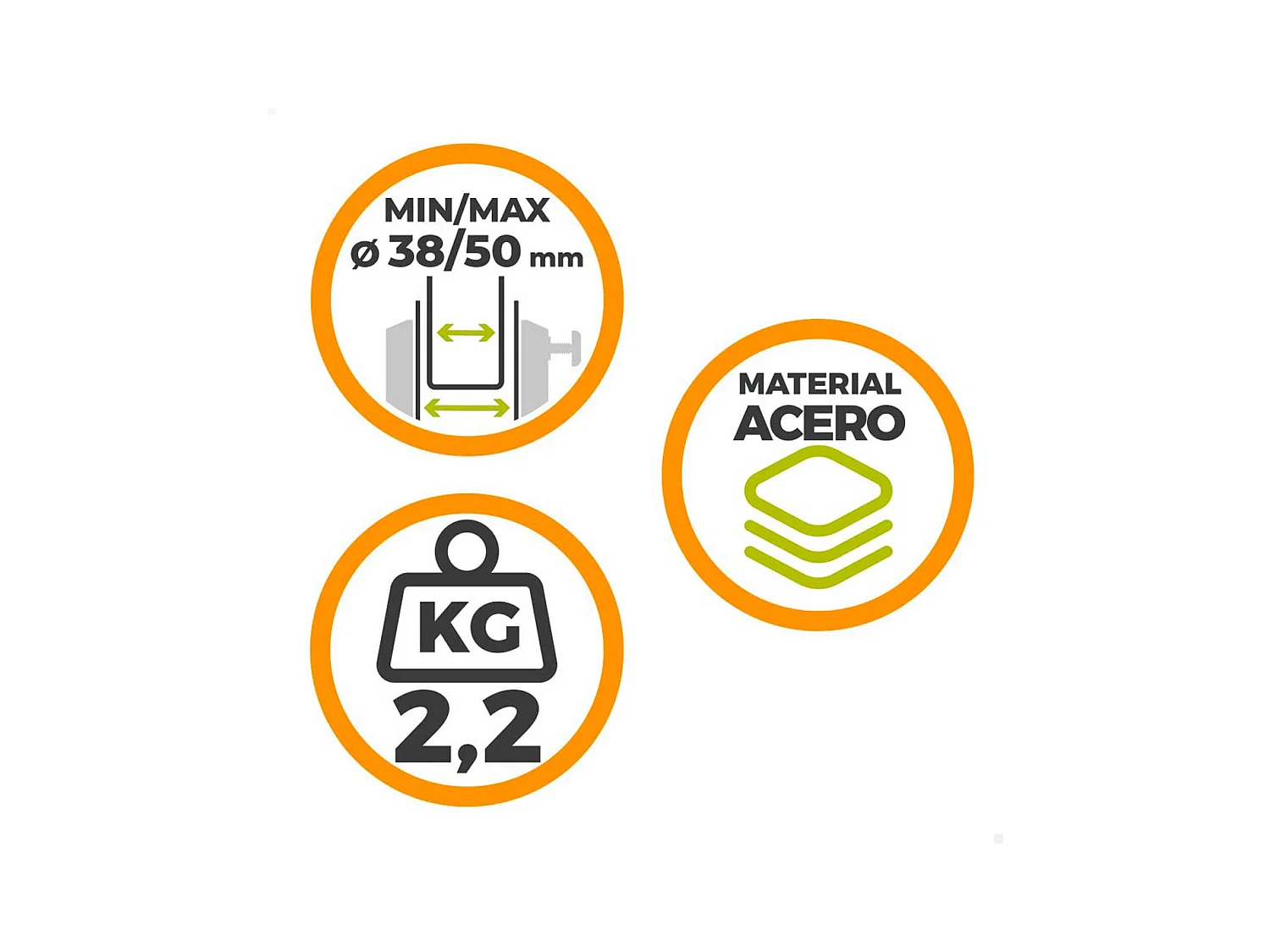 Base de sombrilla Aktive Garden en cruz 4 patas 38/50mm negro Ø86x34 cm