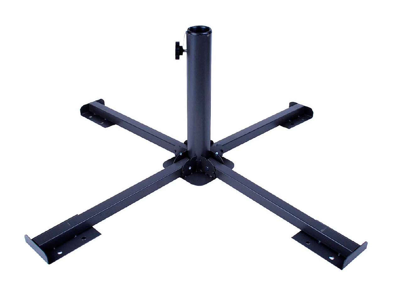 Base de sombrilla Aktive Garden en cruz 4 patas 38/50mm negro Ø86x34 cm