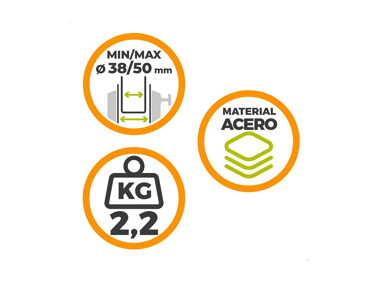 Base de sombrilla Aktive Garden en cruz 4 patas 38/50mm negro Ø86x34 cm