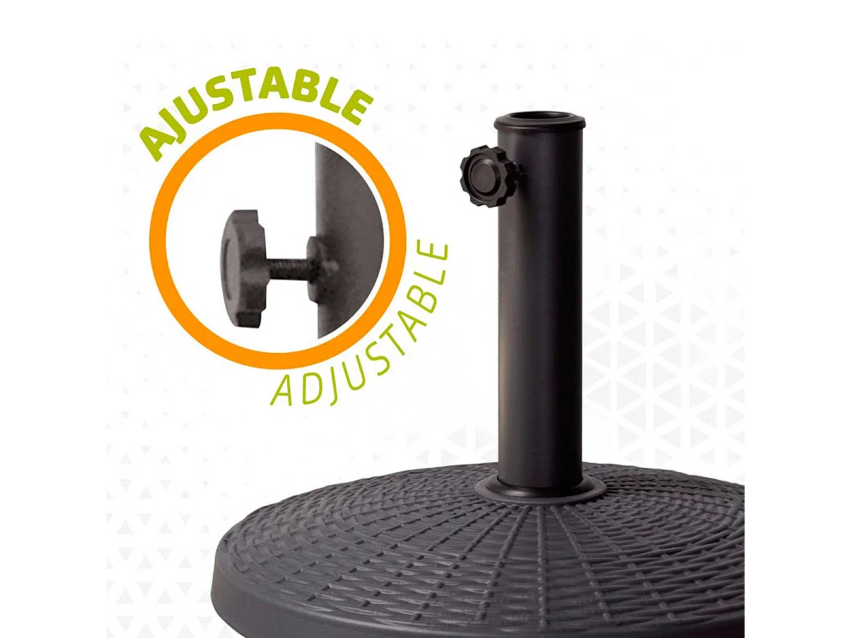 Base para sombrilla Aktive Garden forma redonda 10kg antracita 33,5xØ44,5 cm