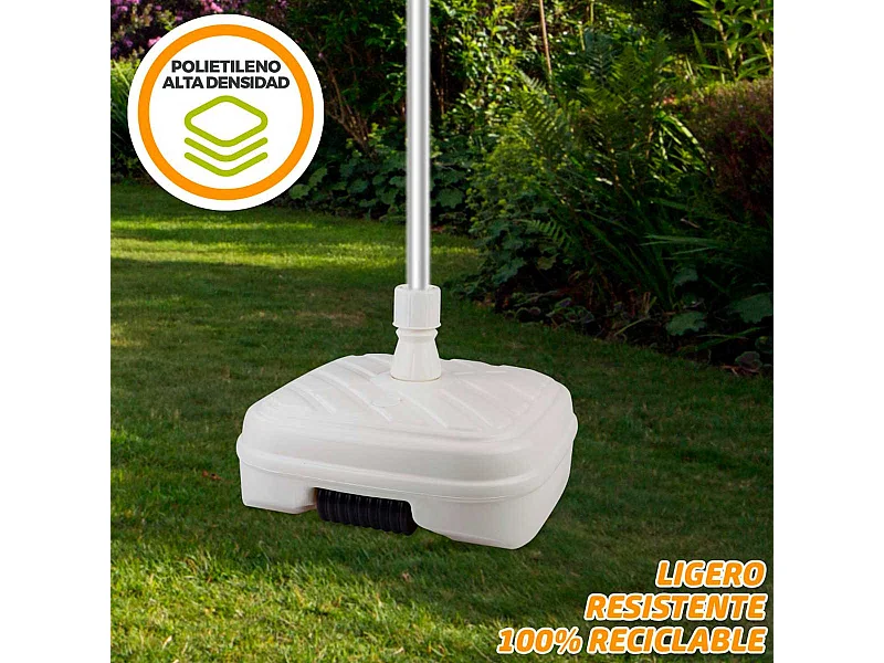 Base para sombrilla Aktive Garden forma cuadrada 48kg blanco 40x56x56 cm